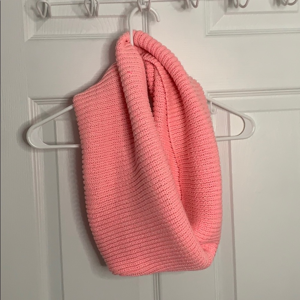 Pink Knit Gap Infinity Scarf